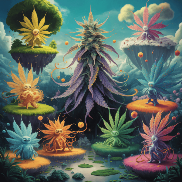Cannabis terpenes as visualized by AI