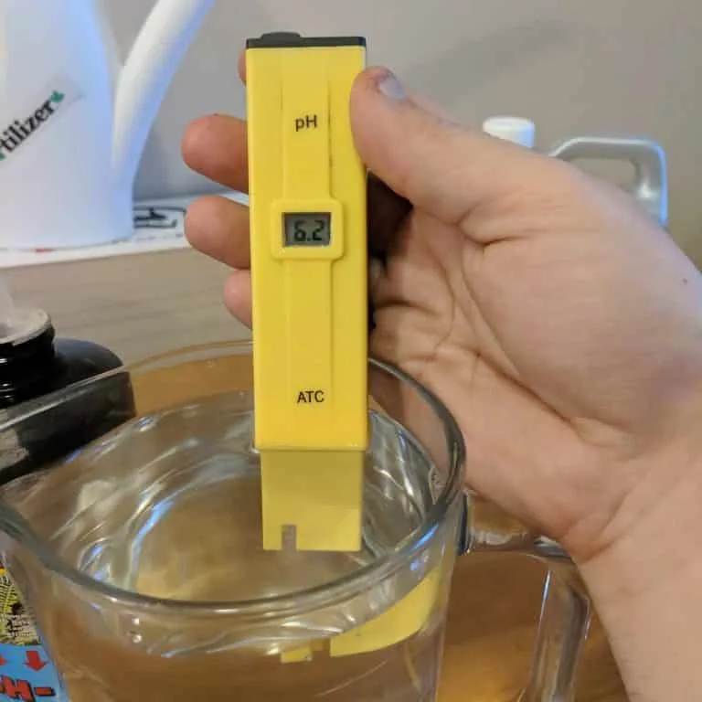 pH your water after adding Reefertilizer.