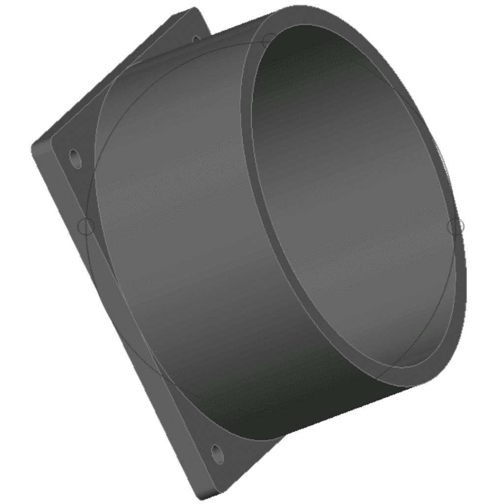 spacebucket fan adapter 3d render