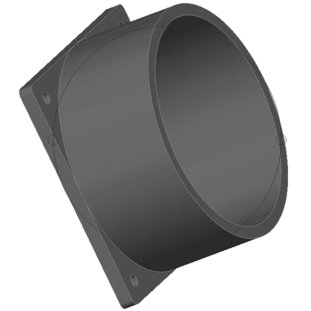 spacebucket fan adapter 3d render