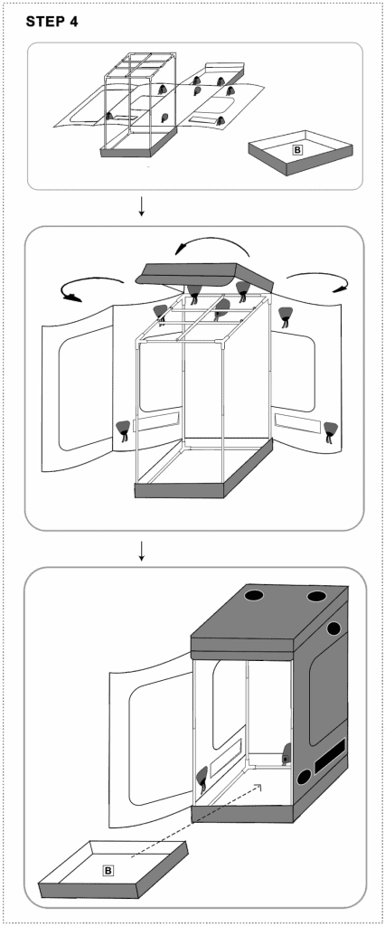 mars hydro tent set up instructions step 4