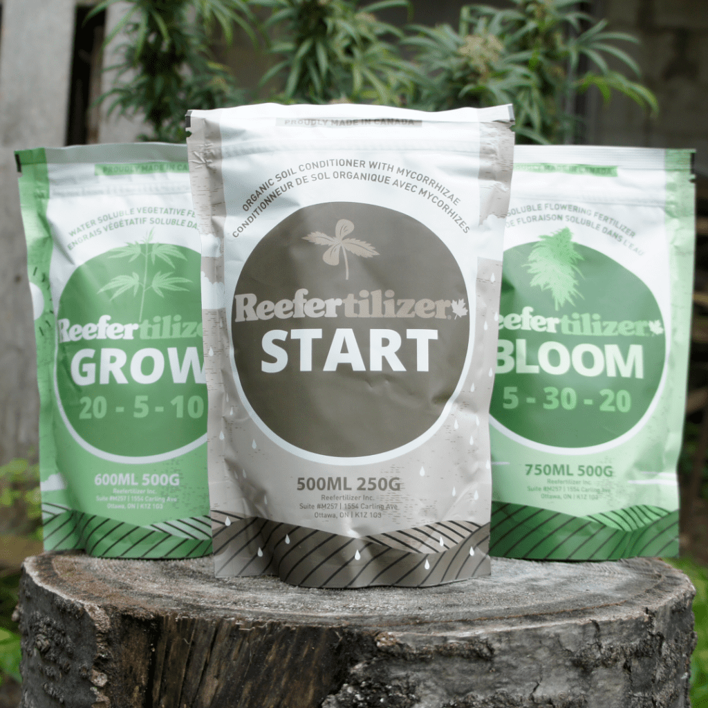 Reefertilizer nutrients for cannabis Start Grow and Bloom outdoors