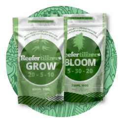 Reefertilizer Grow and Bloom Nutrients for cannabis in veg and flower