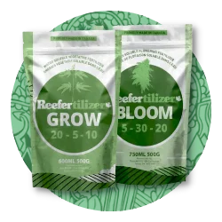 Reefertilizer Grow and Bloom Nutrients for cannabis in veg and flower