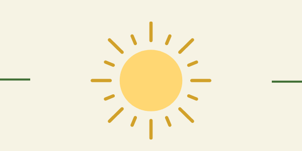 Second Tip: Choose a sunny spot - sun illustration