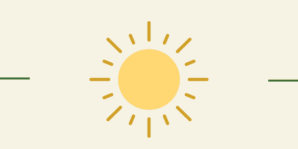 Second Tip: Choose a sunny spot - sun illustration