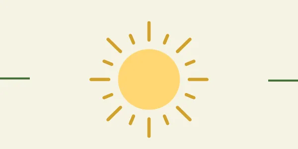 Second Tip: Choose a sunny spot - sun illustration