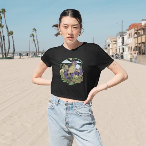 Weed Wizard Women's Flowy Cropped Tee - Image 3