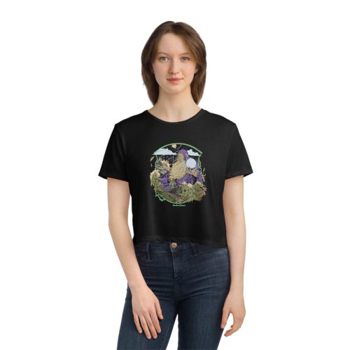 Weed Wizard Women's Flowy Cropped Tee - Image 4